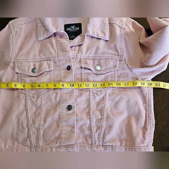 Pink corduroy cropped jacket L - Picture 5 of 7